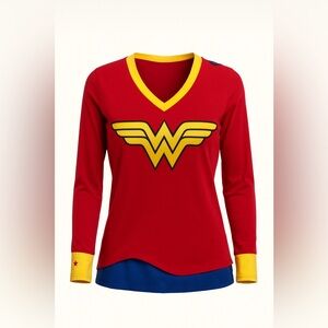 DC Comics Wonder Woman Red and Yellow Shirt